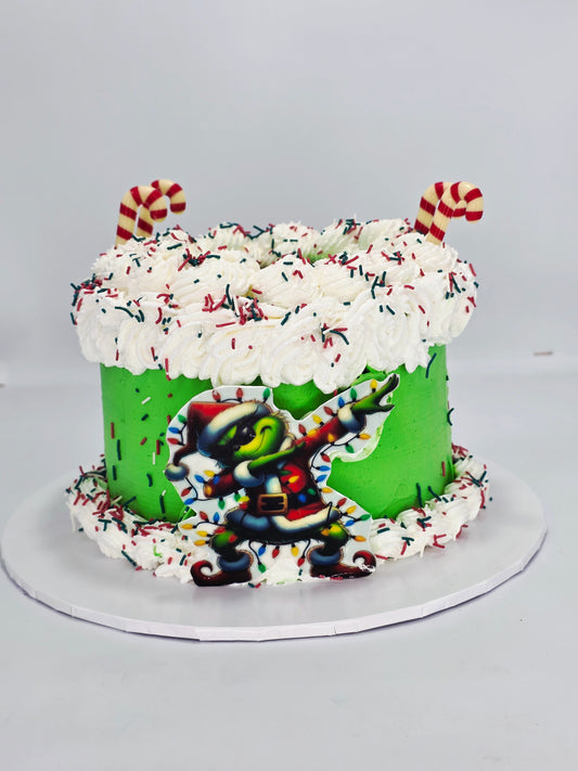 Christmas🎄 grinch cake