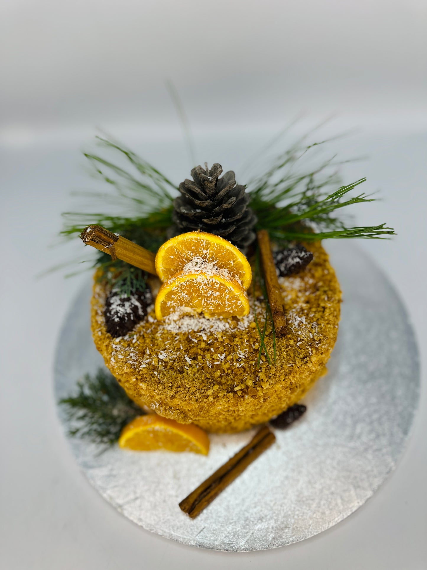 Christmas design medovik honey cake