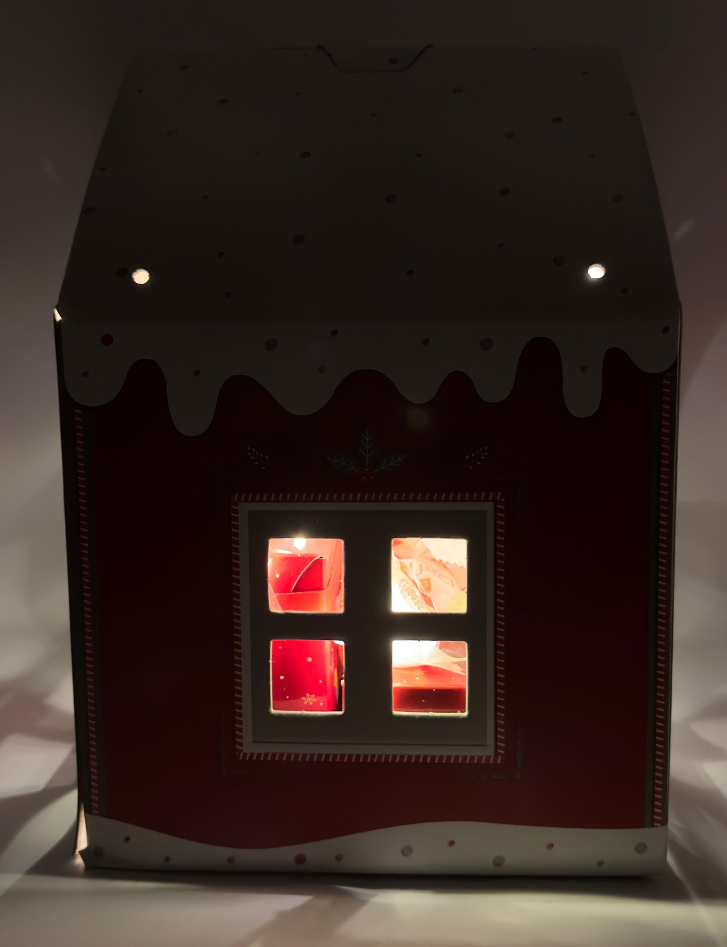 Christmas house gift box vs lights