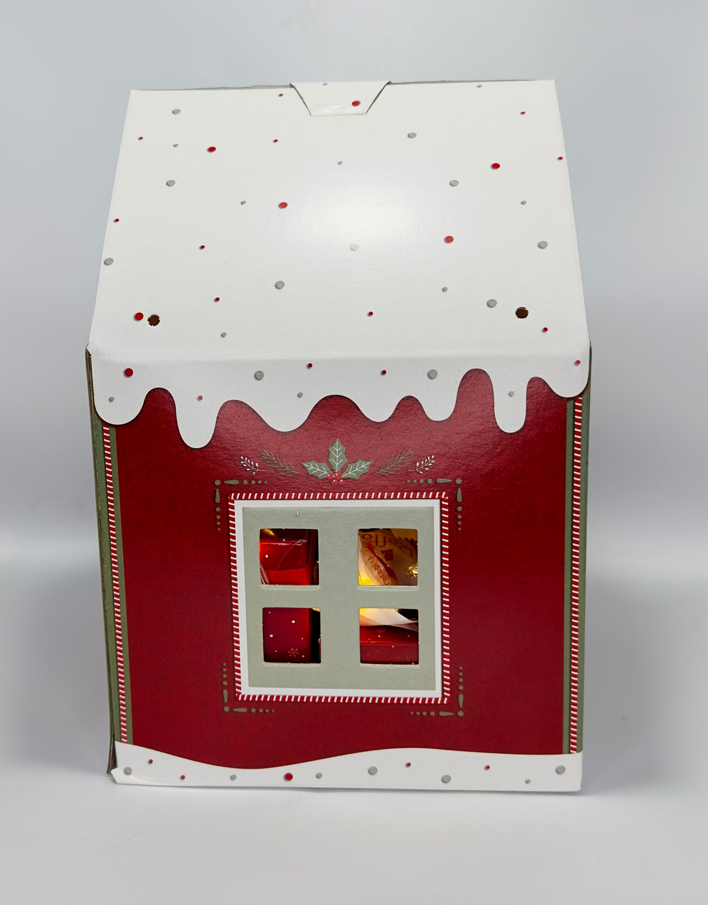 Christmas house gift box vs lights