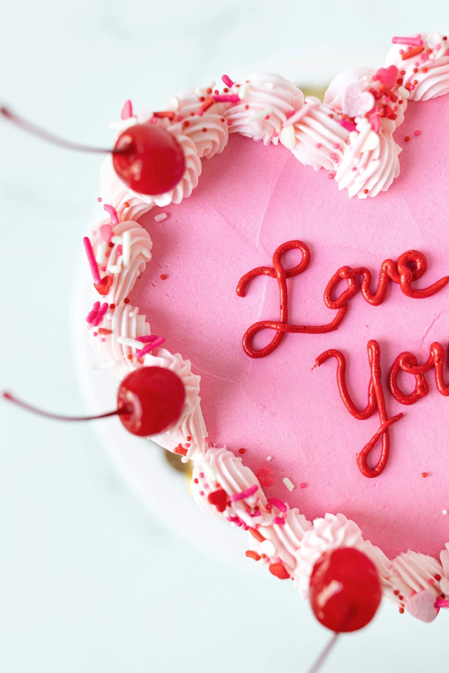 valentine heart cake