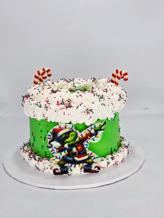 Christmas🎄 grinch cake